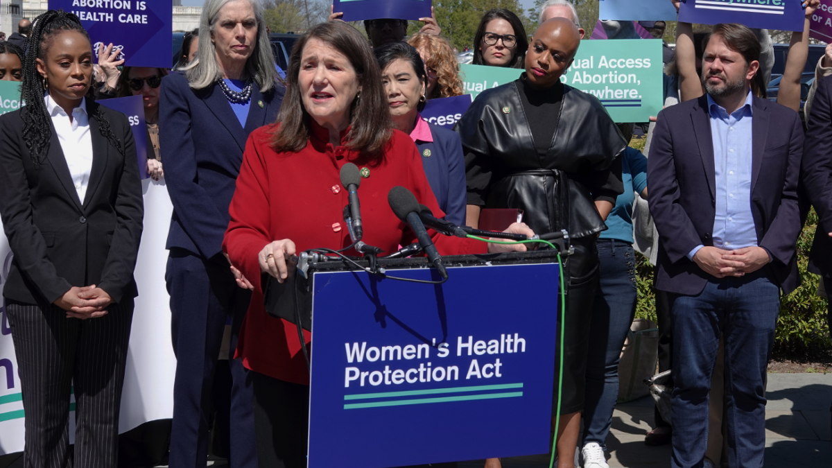 Rep. DeGette at a press conference