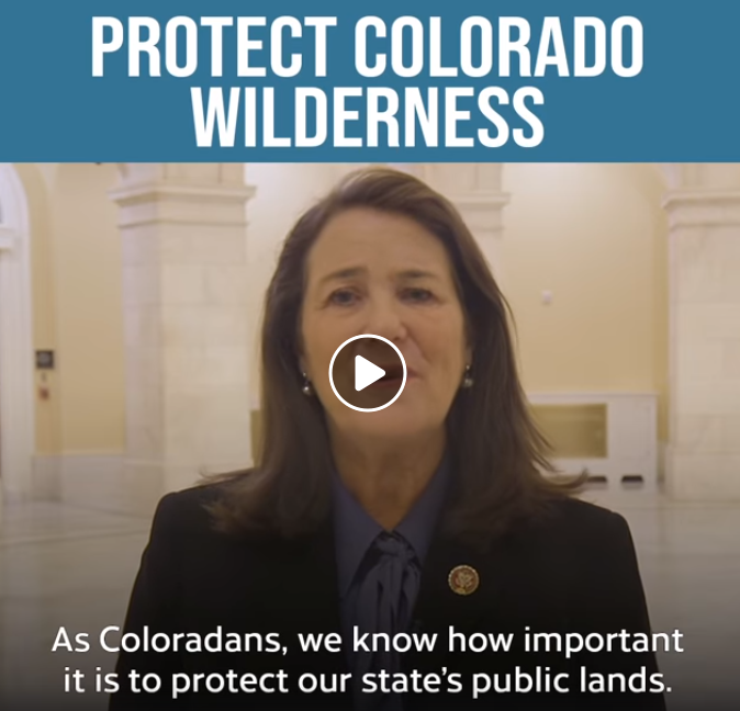Congresswoman Diana DeGette wilderness vid